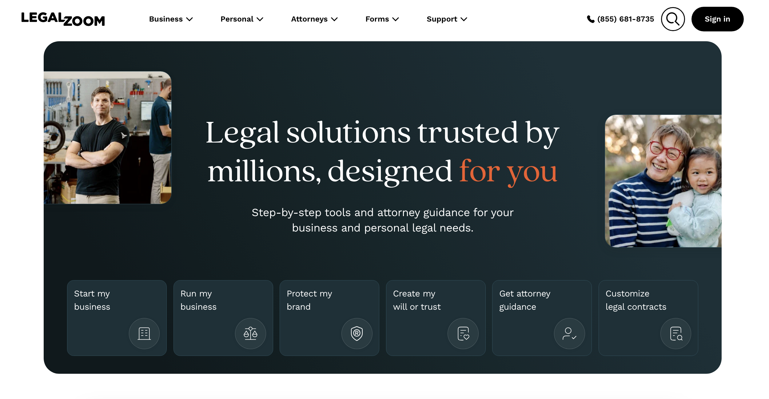 LegalZoom-Homepage